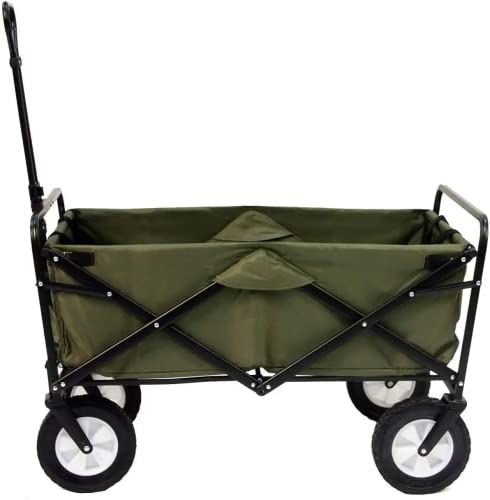 Black Steel Frame Collapsible Folding Utility Wagon E1332