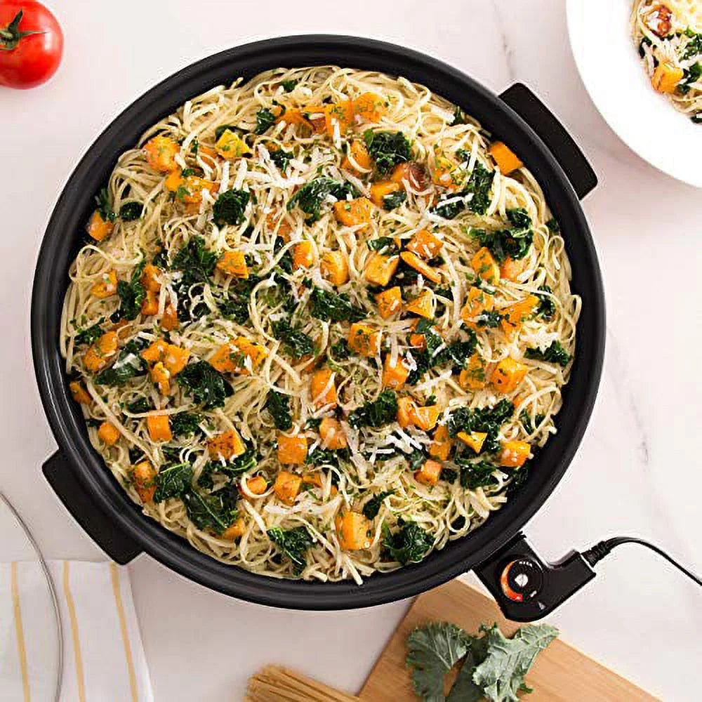 14 inch Nonstick Electric Skillet, 20 Cup Capacity, Black I999053