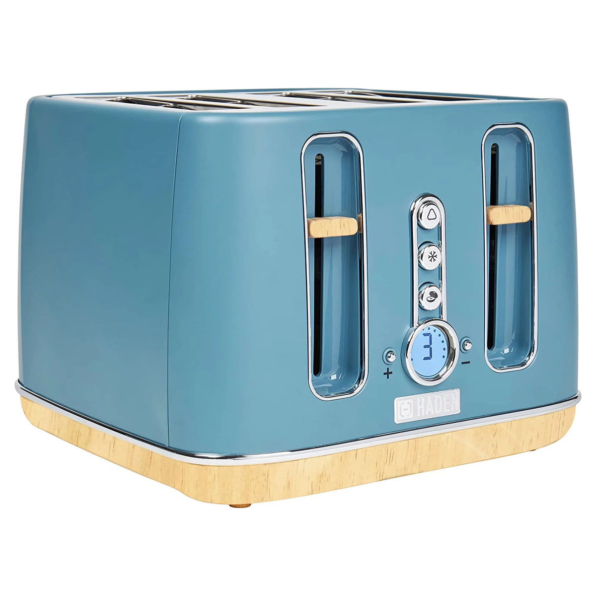 4 Slice Wide Slot Toaster Stone Blue A6298