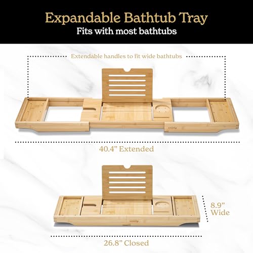 Expandable Bamboo Bathtub Tray G395443