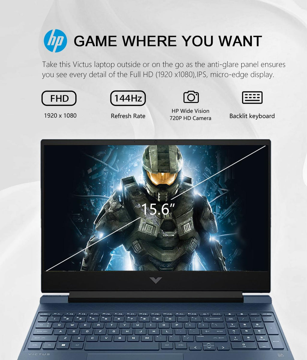 15.6" Full HD 144Hz Gaming Laptop, Intel Core i5-12450H, 32GB Memory, NVIDIA GeForce RTX 3050, 2TB SSD, Windows 11 O202408