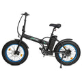 500W Folding Fat Tire Electric Bike Black/Blue X537884