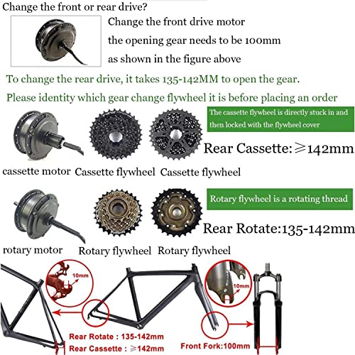 Electric Bike Conversion Kit 48V 1500W 26 inch Front Wheel Hub Motor W138980