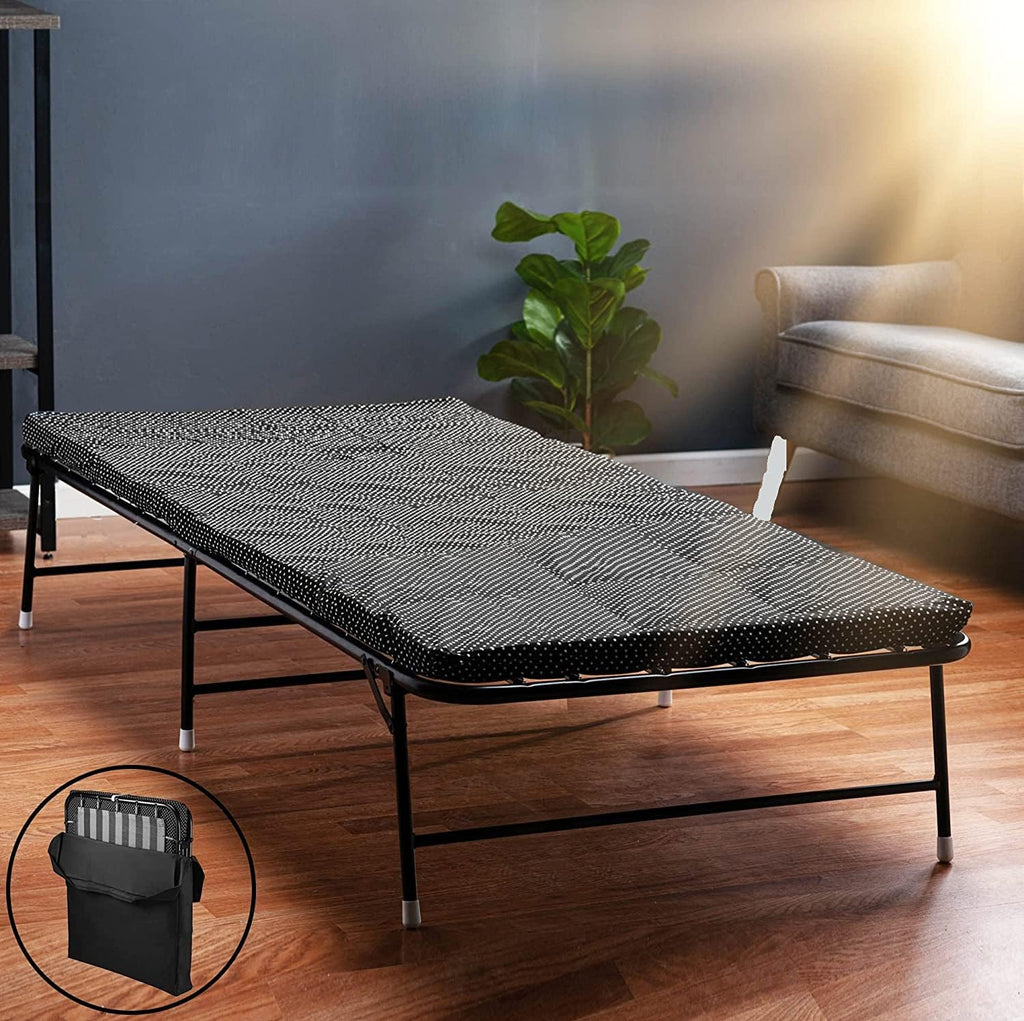 Folding Bed with Memory Foam Mattress and Carry Bag T5346