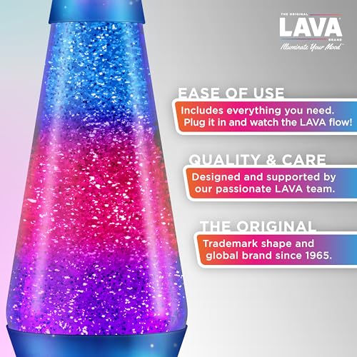 14.5 inch Purple/Blue Plastic Lava Lamp B488