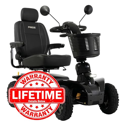 Orange Mobility Scooter, 400 Lbs Weight Capacity, 50 Ah Battery, 18"x18" Seat P2403