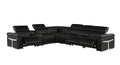 6-Piece Italian Leather Sectional Sofa with Power Reclining Seats X108