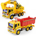 Set of 2 Excavator Dump Truck Toy V4877