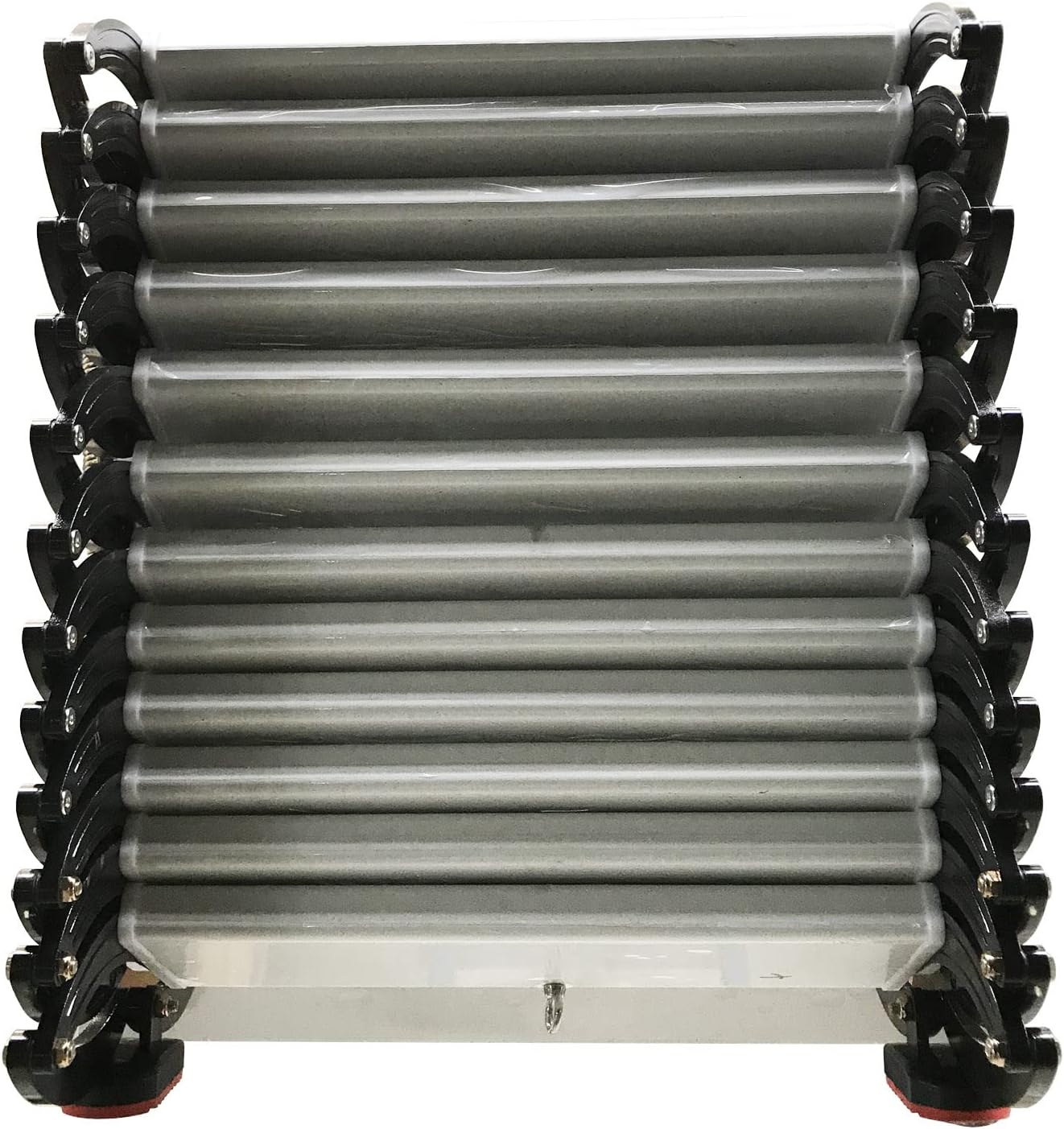 Black Wall-mounted Folding Attic Ladder, 9.8 feet Height, Ti-Mg Alloy X4042