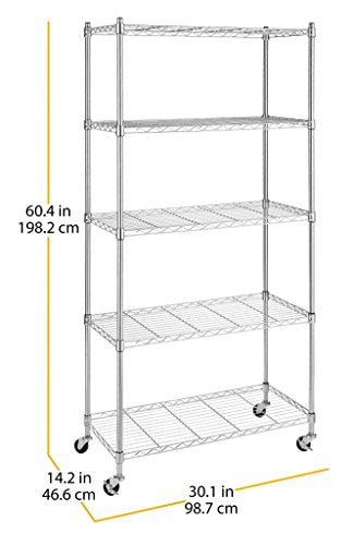 3 Tier Chrome Rolling Utility Cart P252757