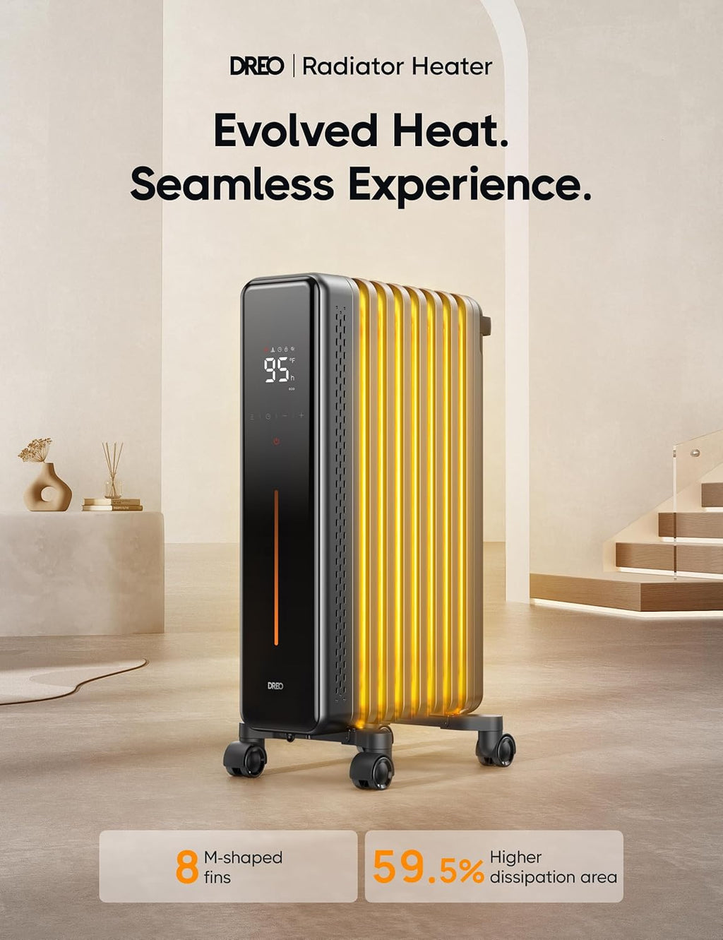 1500W Radiator Heater with Remote Control B75610