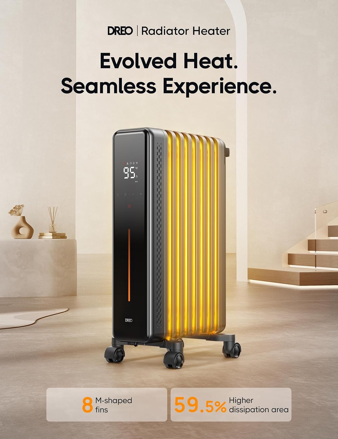 1500W Radiator Heater with Remote Control B75610