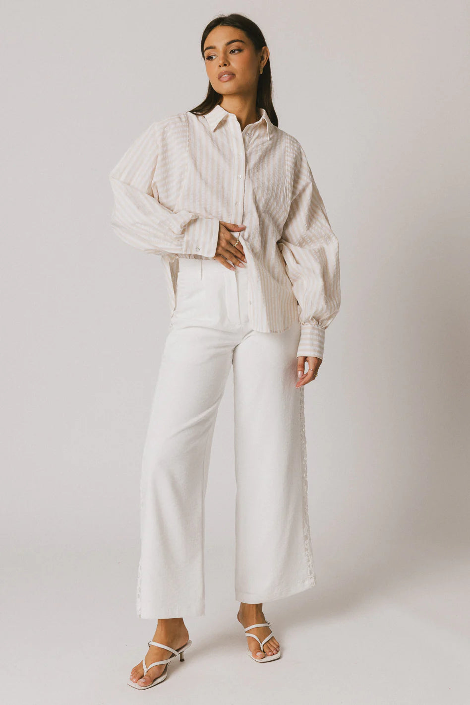 White Crochet Pants R746