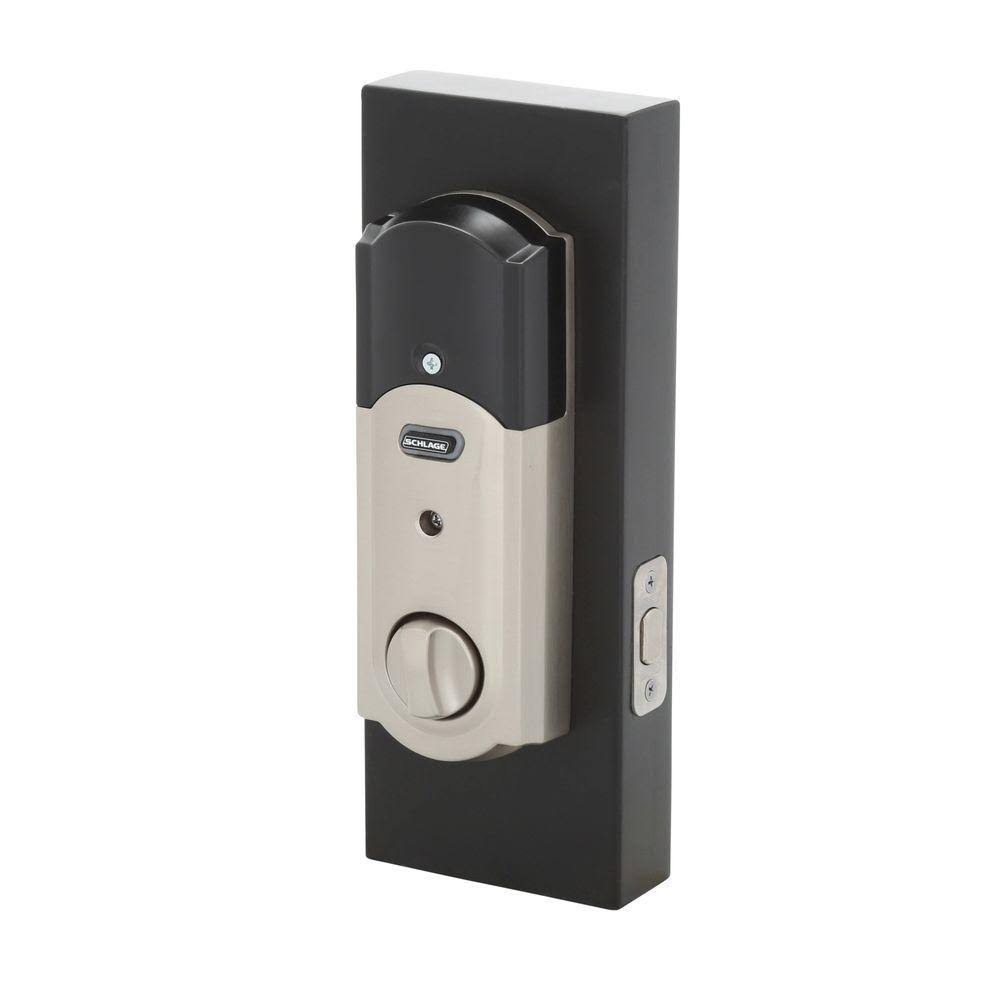 Satin Nickel Touchscreen Deadbolt with Alarm S322