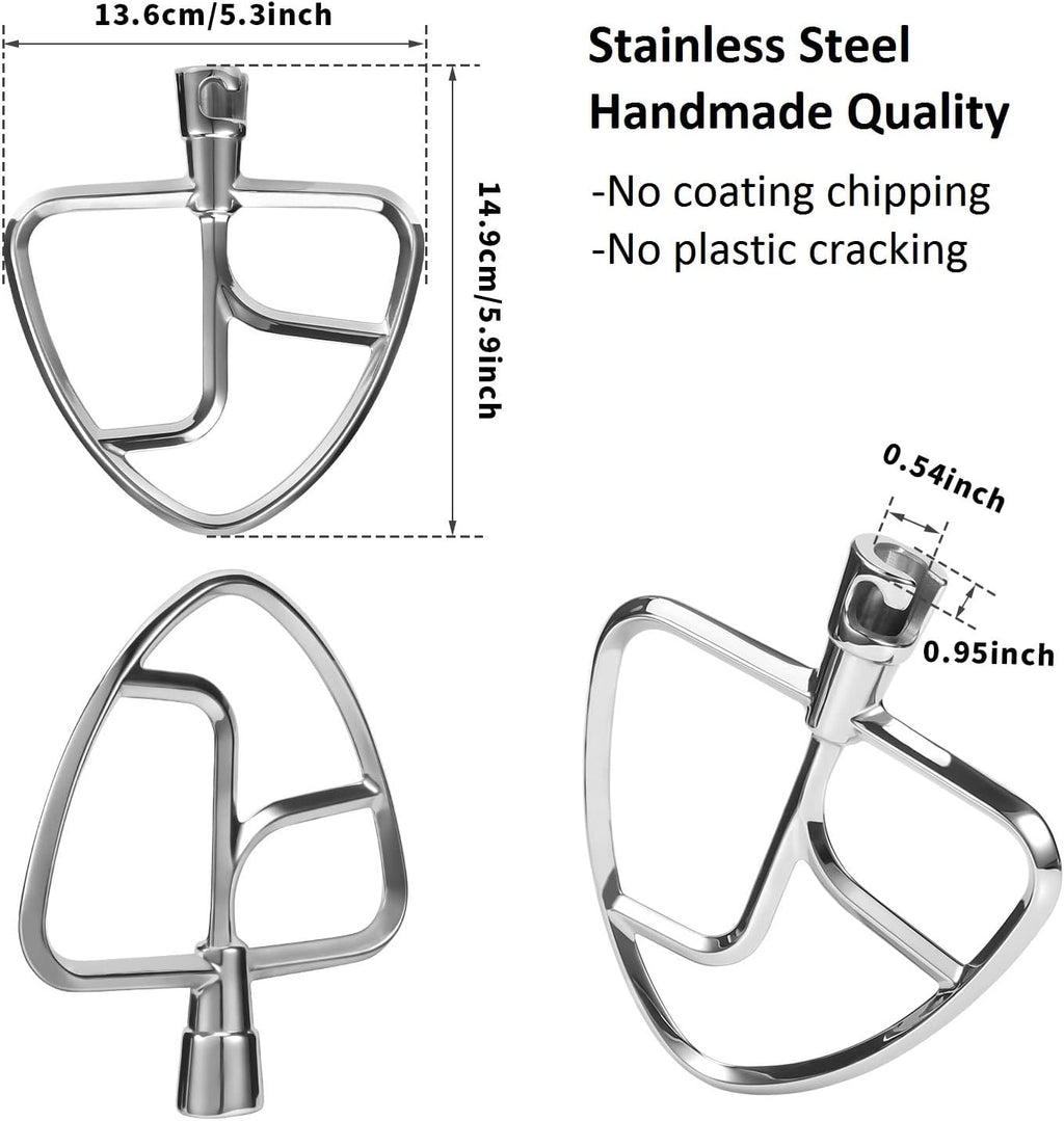 Stainless Steel Flat Beater for KitchenAid Tilt-head & 4.5-5 Qt Mixers P474