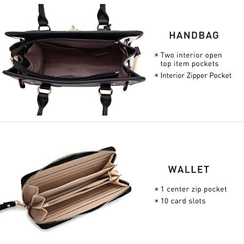 Top Handle Satchel Tote Shoulder Hobo Bag with Wallet Set 2pcs A525173