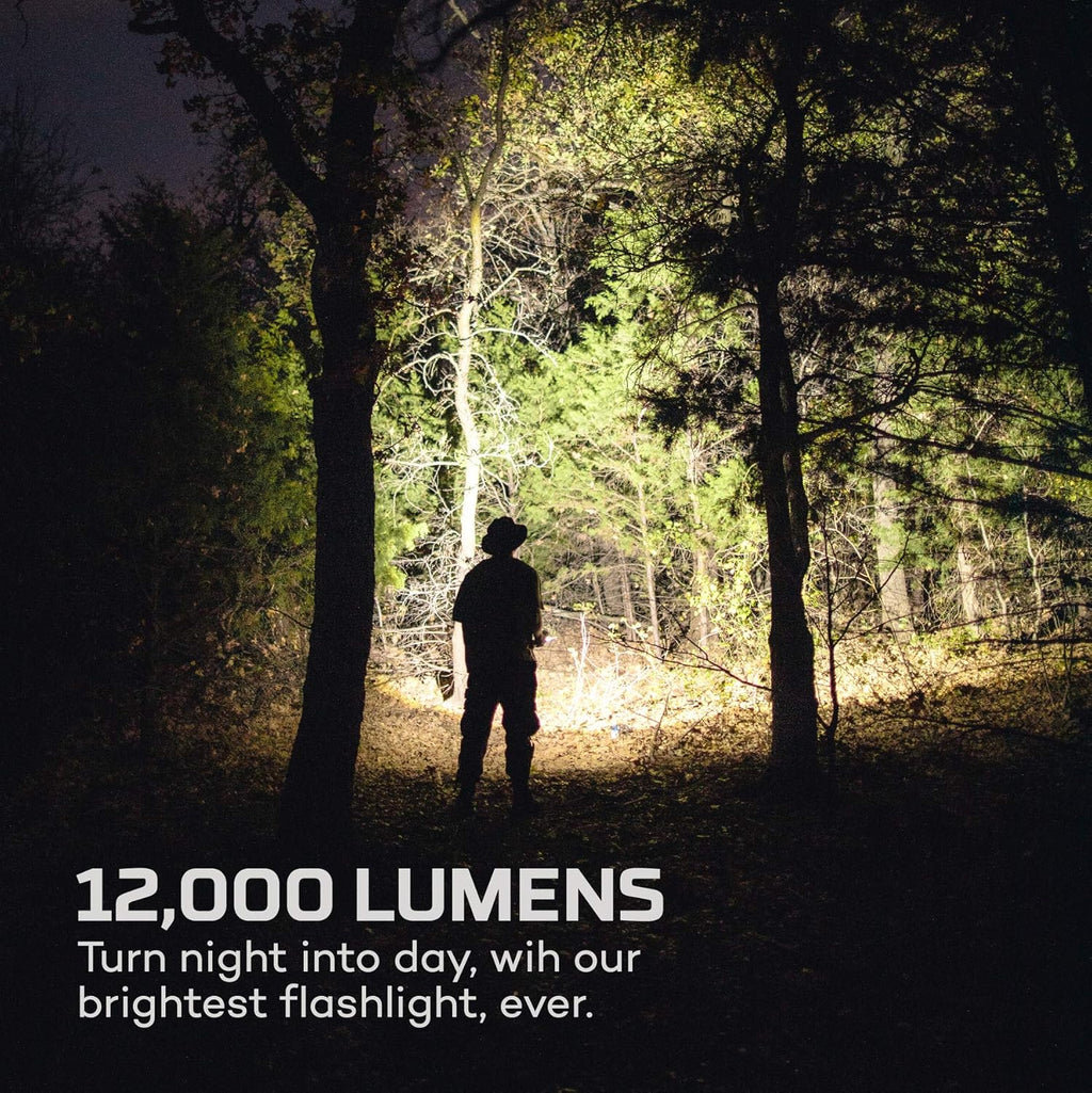 12K lumen rechargeable adjustable beam LED flashlight with USB powered LED reading light bundle K1617