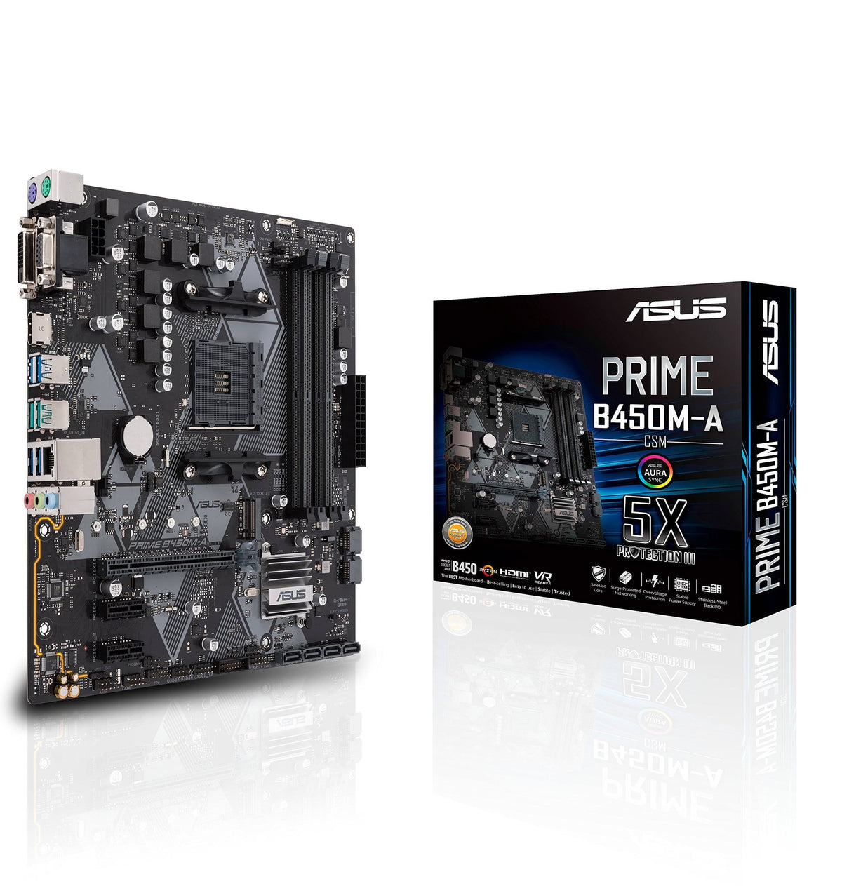 ASUS Prime B450M-A/CSM mATX AMD Motherboard Y16730