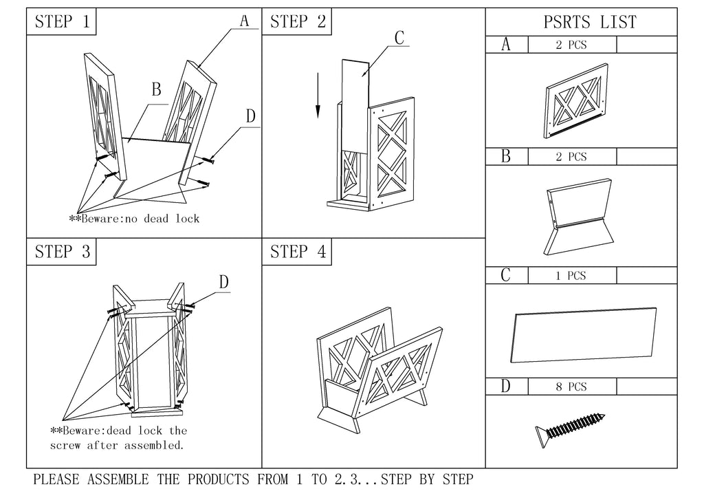 Contemporary Magazine Rack U75517