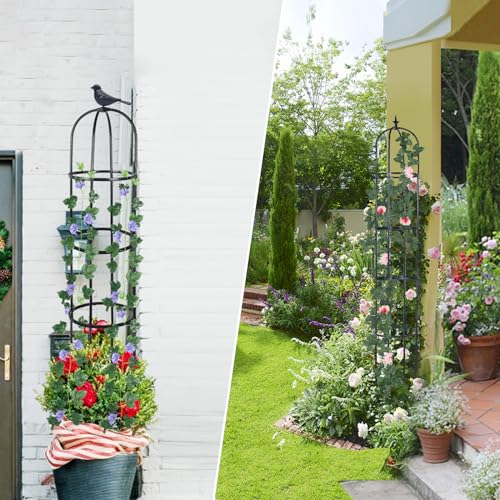 2 Pack 6ft Garden Obelisk Trellis for Climbing Plants W25906
