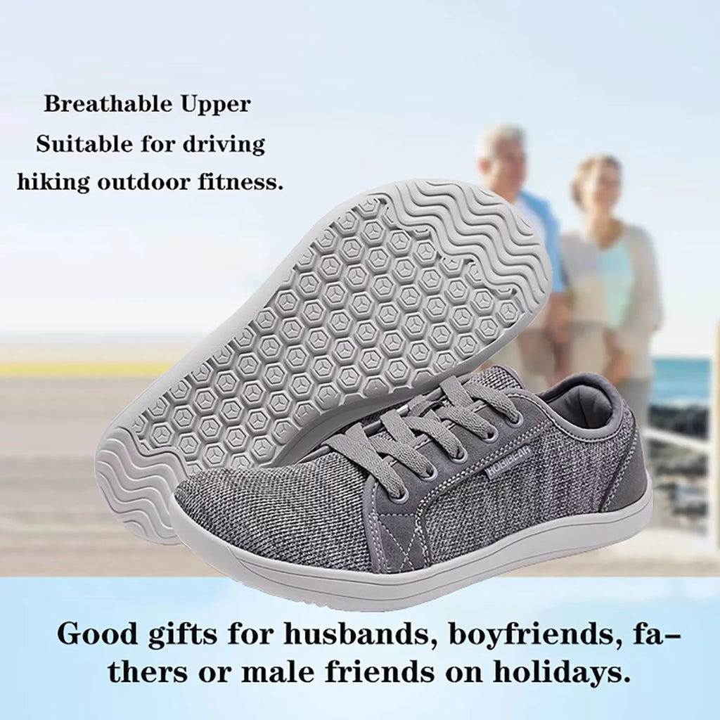 Light Gray Wide Toe Box Barefoot Shoes X241