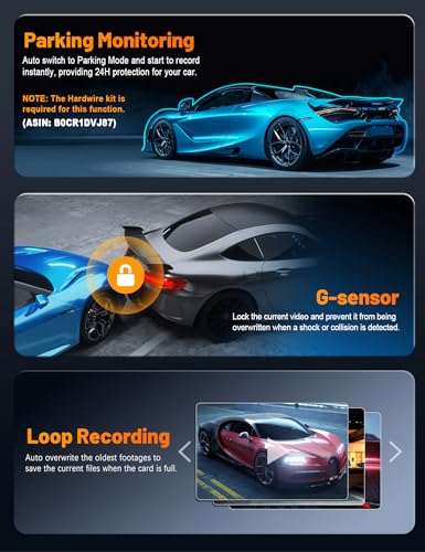 4K Dash Cam with Touch Screen, Built-in 5G WiFi, 64GB Card, Night Vision, Loop Recording U452363