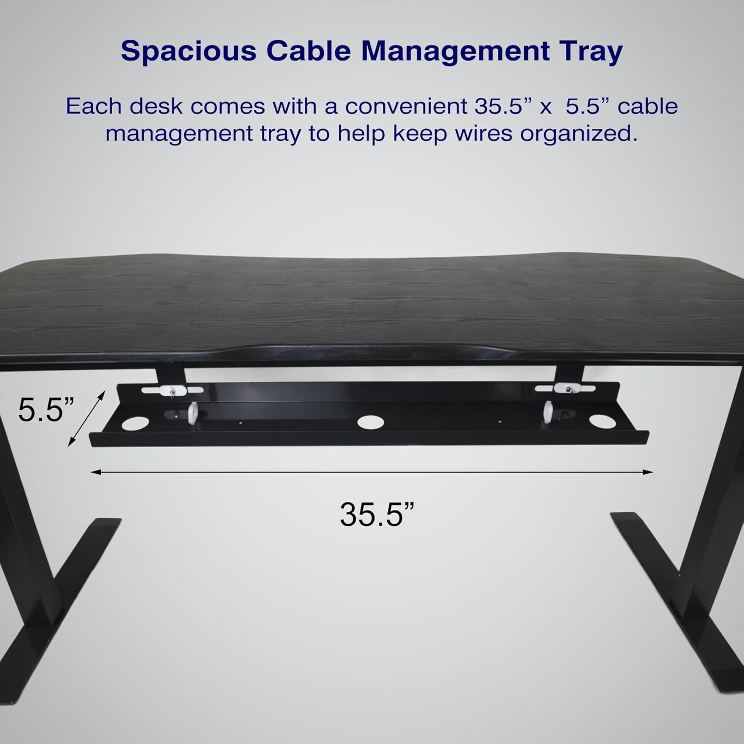 71" x 33" Electric Height Adjustable Desk with Curved Teak Top and Black Frame T395984
