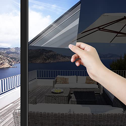 Black 23.62Inch X 13.1Feet Window Privacy Film R537