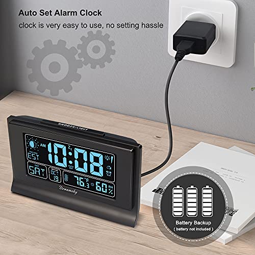 Auto Set Digital Alarm Clock with 5 Inch Large Display A716