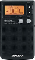Black FM-Stereo AM Digital Tuning Pocket Radio J924