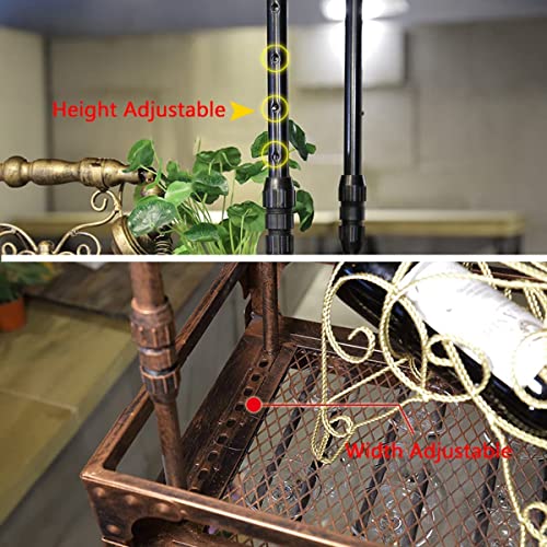 Bronze Metal Wall-Mounted Wine Glass Rack, 80x35cm E1570