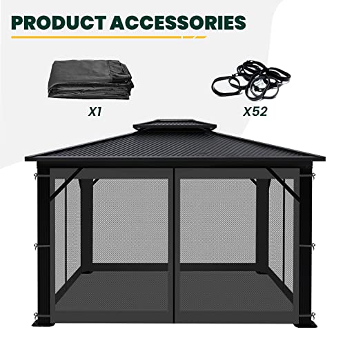 Black 10' x 10' 4-Panel Mosquito Netting with Zippers R156371