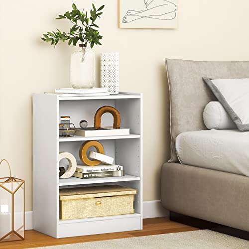 Black 3 Shelf Bookcase with Adjustable Shelves O600336
