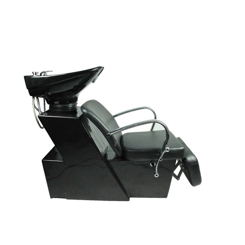 Black Ceramic Shampoo Bowl Sink Chair V59822
