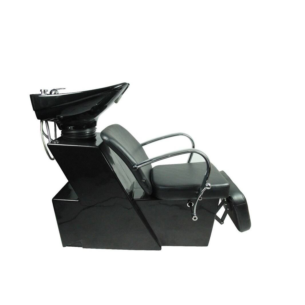 Black Ceramic Shampoo Bowl Sink Chair V59822