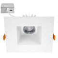 6" Ultra-Thin Recessed LED Downlight Canless IC Rated 1200 Lumens 5 Color Temperature Select Dimmable Square Black Trim 90 CRI H97192