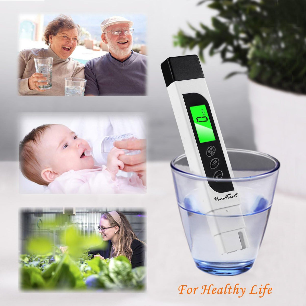 TDS Meter EC Meter Temperature Meter 3 in 1 0-9990ppm E4336