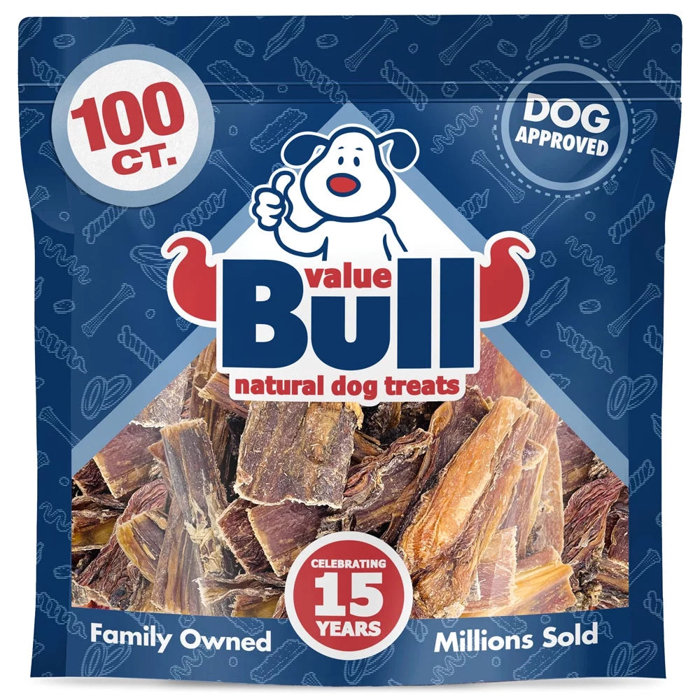 Beef Jerky Gullet Strips for Dogs, 100 Count I992494