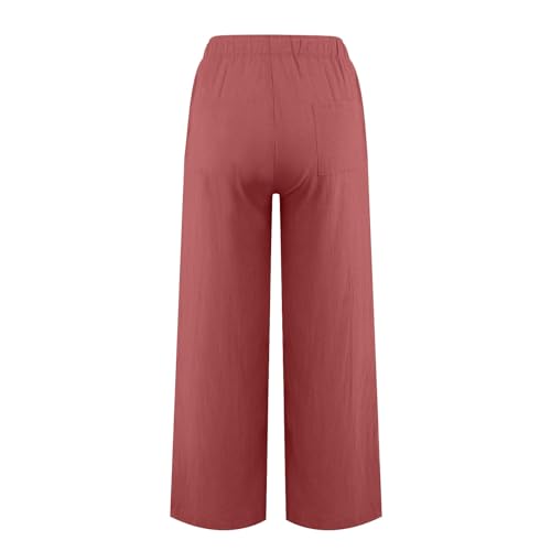 Women's Drawstring Casual Wide Leg Sweatpants with Pockets N857