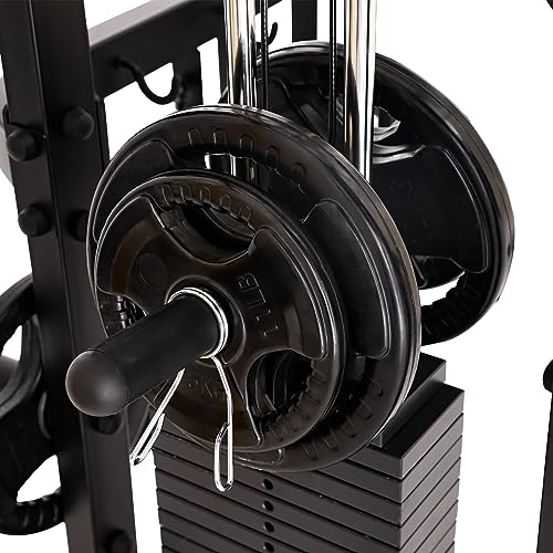 Smith Machine with Lever Arms Pulley Ratio 2:1 Squat Rack Pull Up Bar A4682