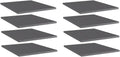 8 pcs High Gloss Gray Engineered Wood Shelf N255697