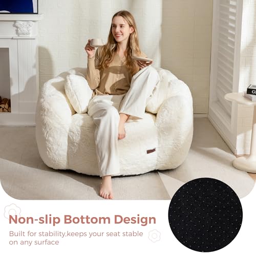 Beige Floral Shaped Bean Bag Sofa C5655