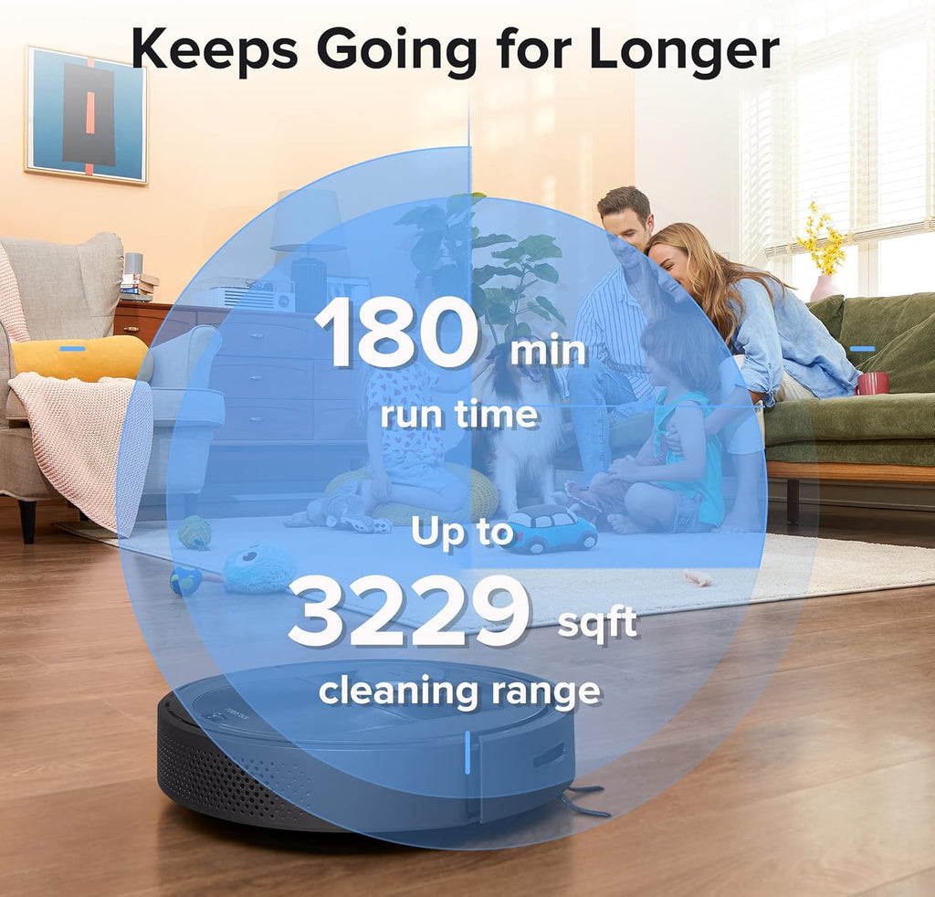 Robot Vacuum with Self-Empty Dock, 2700Pa Max Suction, 180mins Max Run-Time N270