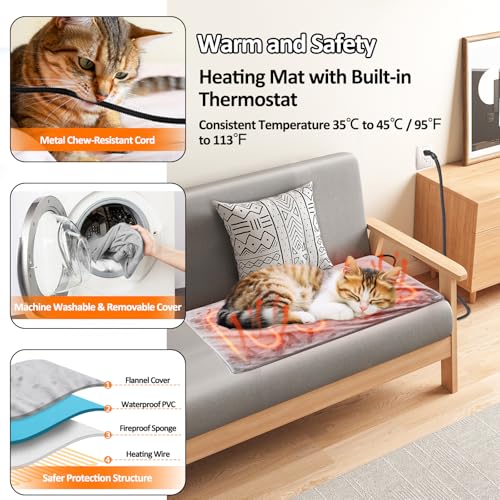Weatherproof Large Cat Shelter with Roof Window and Cozy Cushion A86373