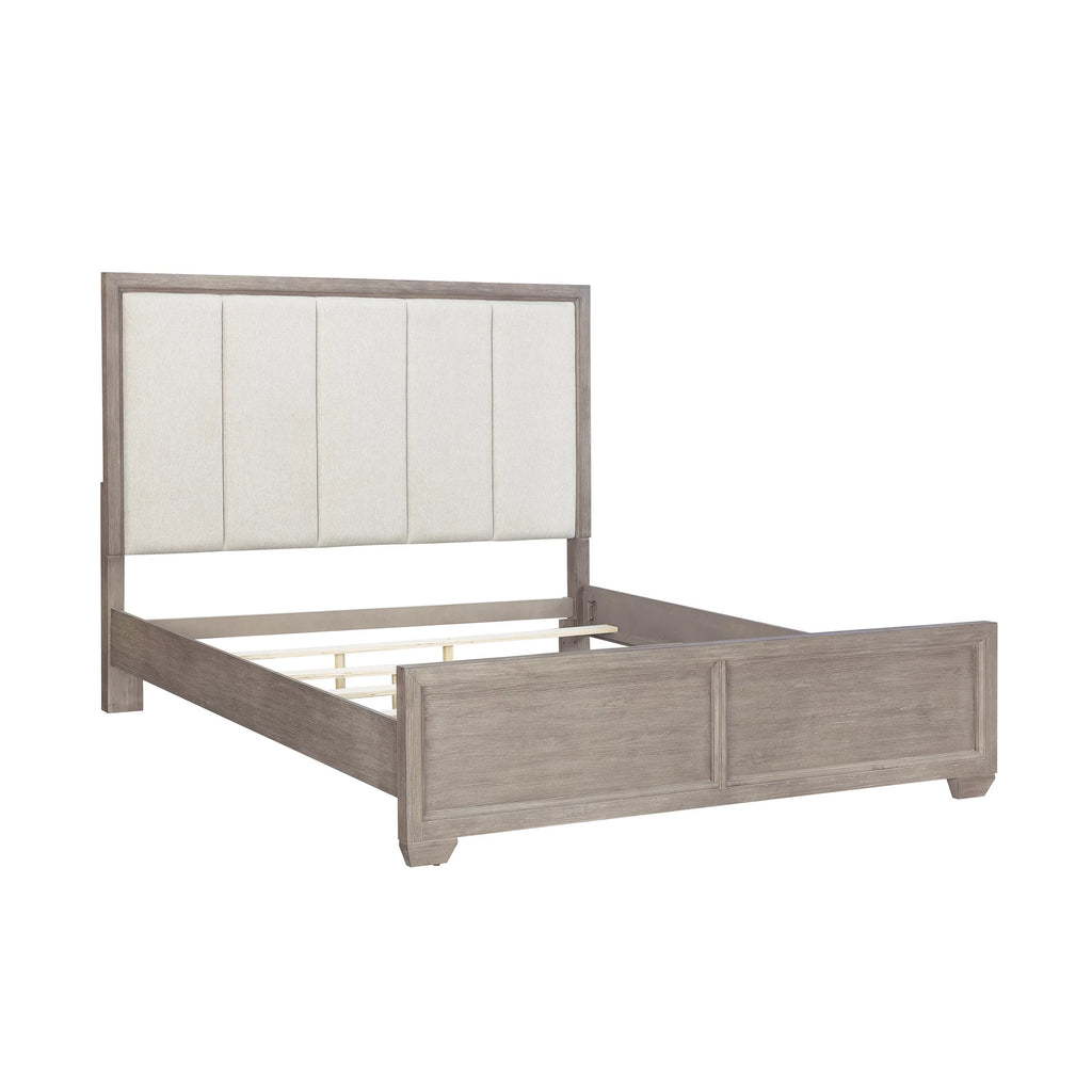 Gray Wood Queen Bedroom Set with Dresser, Mirror, Nightstand, and Chest M89105
