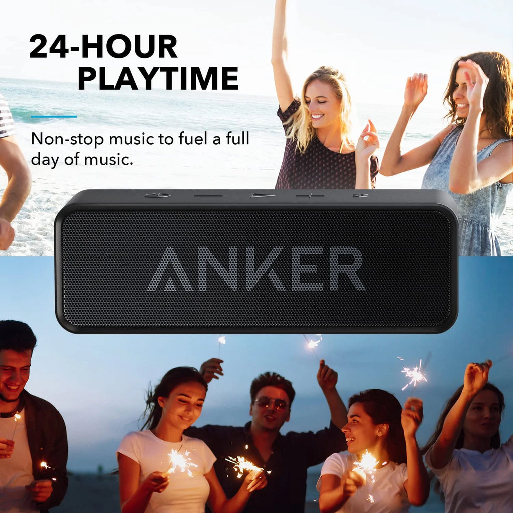 Black Portable Bluetooth Speaker Waterproof 24H Playtime G614107