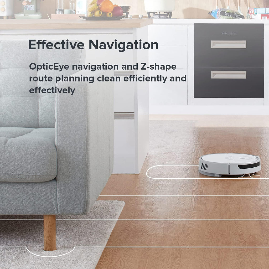 White Robot Vacuum Cleaner with 2500Pa Suction T99400