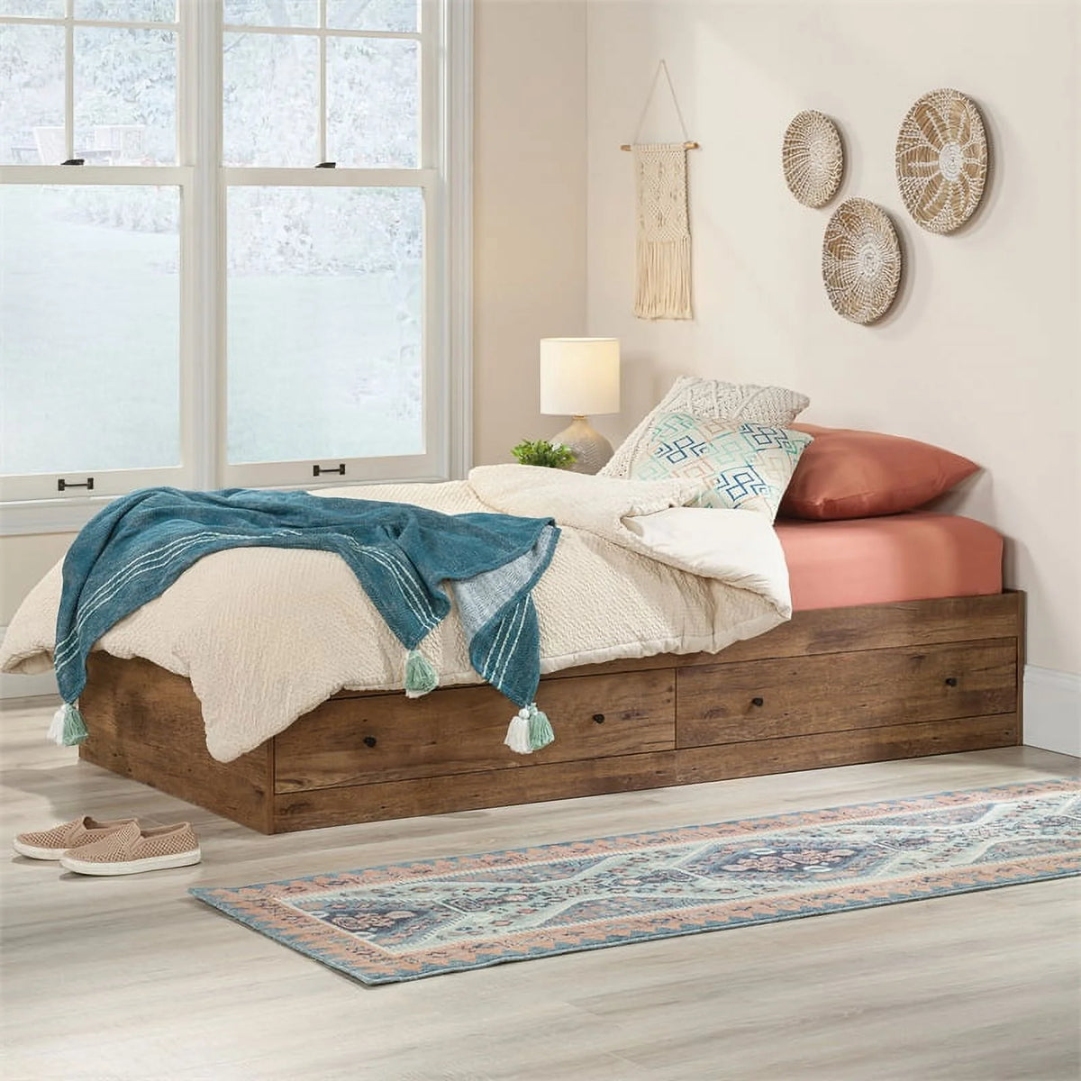 Vintage Oak Engineered Wood Bed P862054