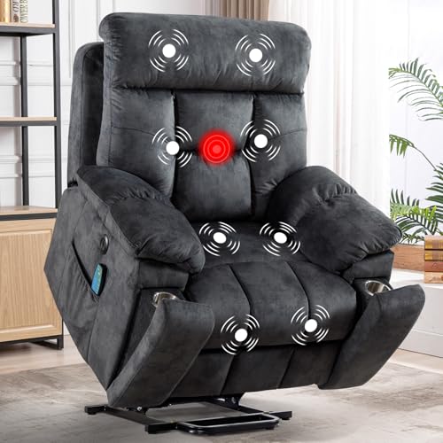 Camel Large Power Lift Recliner Chair with Massage and Heat M111611