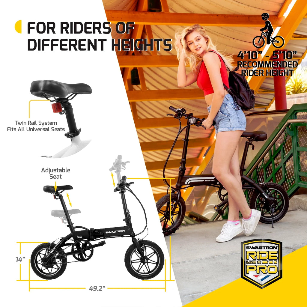 Lightweight Aluminum Folding Electric Bike with Pedals S27188